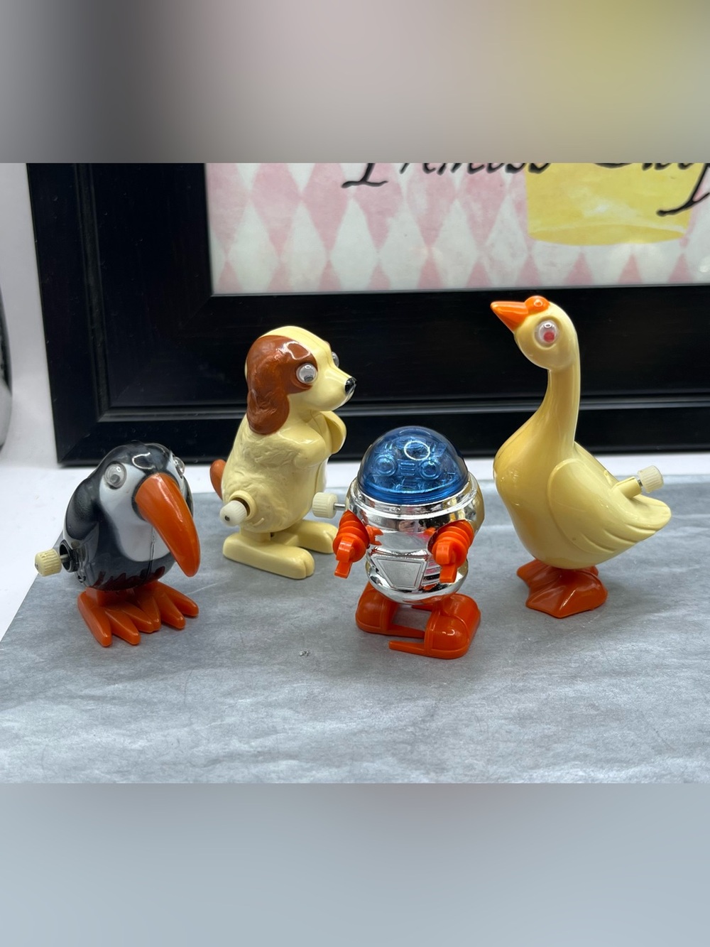Lot of 4 Vintage 1977 Tomy Wind Up Figures